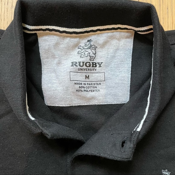 Rugby Golf Shirt Black Polo Shirt NWOT Size M - Picture 3 of 5